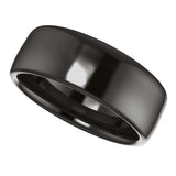 Zirconium 7 mm Comfort-Fit Standard Weight European-Style Band Size 9.5