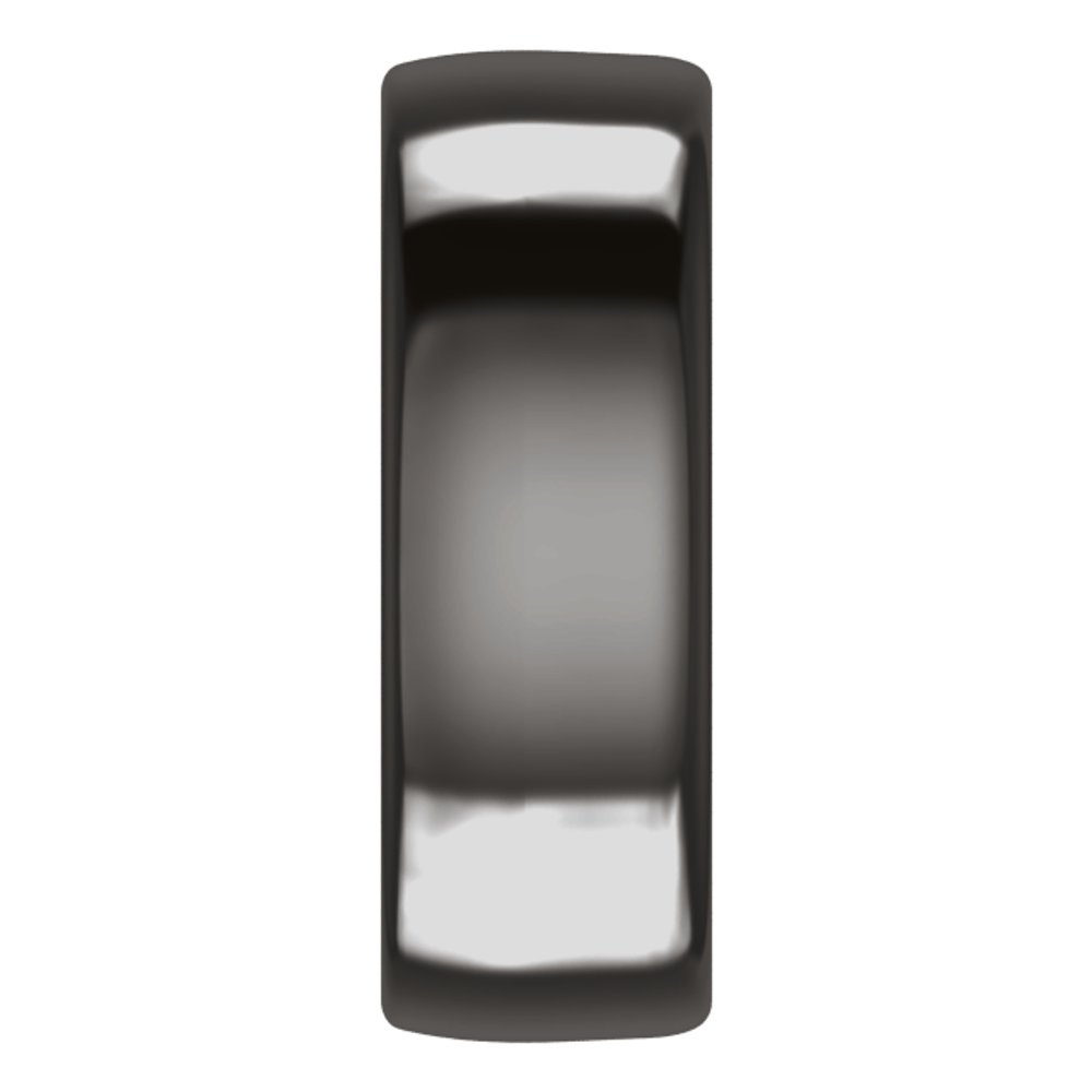 Zirconium 7 mm Comfort-Fit Standard Weight European-Style Band Size 9.5