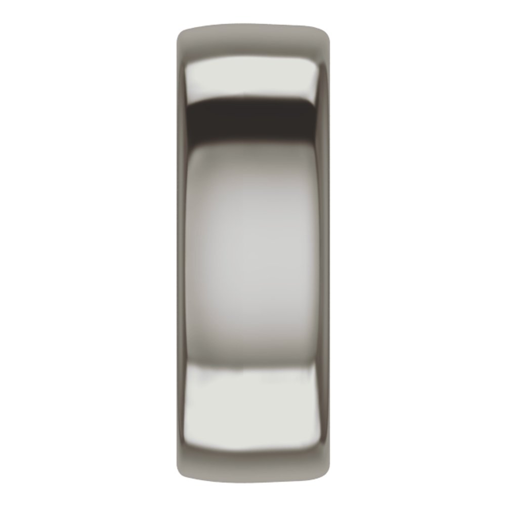Titanium 7 mm Comfort-Fit Standard Weight European-Style Band Size 9.5