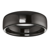 Zirconium 6 mm Comfort-Fit Standard Weight European-Style Band Size 8.5