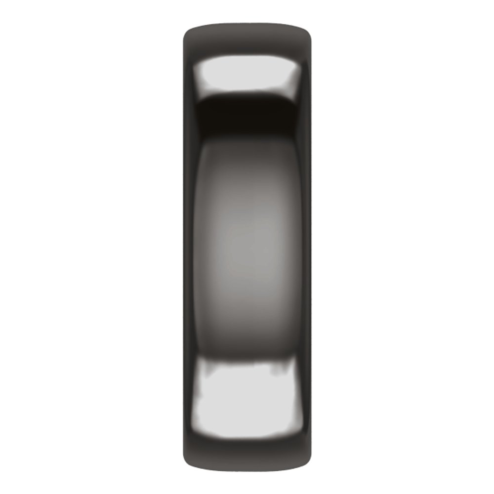 Zirconium 6 mm Comfort-Fit Standard Weight European-Style Band Size 8.5