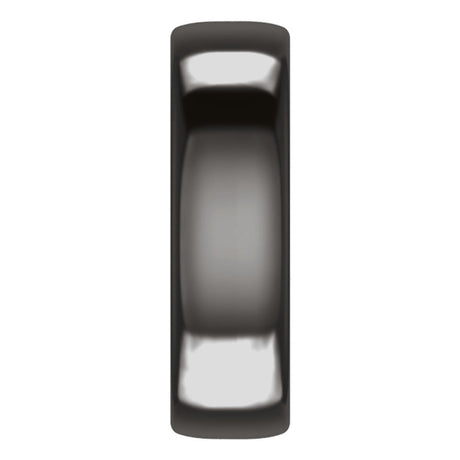 Zirconium 6 mm Comfort-Fit Standard Weight European-Style Band Size 8.5