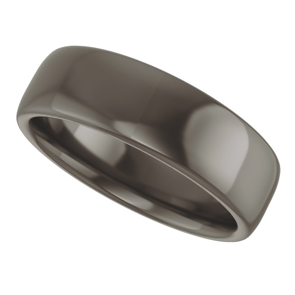 Titanium 6 mm Comfort-Fit Standard Weight European-Style Band Size 8