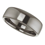 Titanium 6 mm Comfort-Fit Standard Weight European-Style Band Size 8