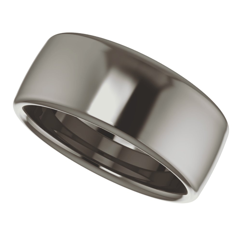 Titanium 8 mm Comfort-Fit Standard Weight European-Style Band Size 9.5