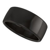 Zirconium 8 mm Comfort-Fit Standard Weight European-Style Band Size 11.5