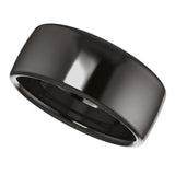 Zirconium 8 mm Comfort-Fit Standard Weight European-Style Band Size 11.5