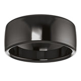 Zirconium 8 mm Comfort-Fit Standard Weight European-Style Band Size 11.5