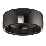 Zirconium 8 mm Comfort-Fit Standard Weight European-Style Band Size 11.5