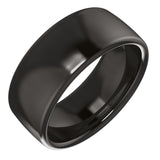 Zirconium 8 mm Comfort-Fit Standard Weight European-Style Band Size 11.5