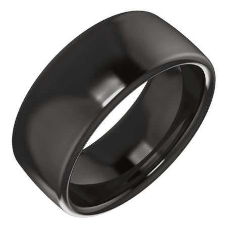 Zirconium 8 mm Comfort-Fit Standard Weight European-Style Band Size 11.5