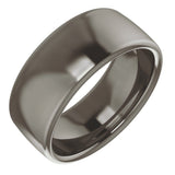 Titanium 8 mm Comfort-Fit Standard Weight European-Style Band Size 9.5