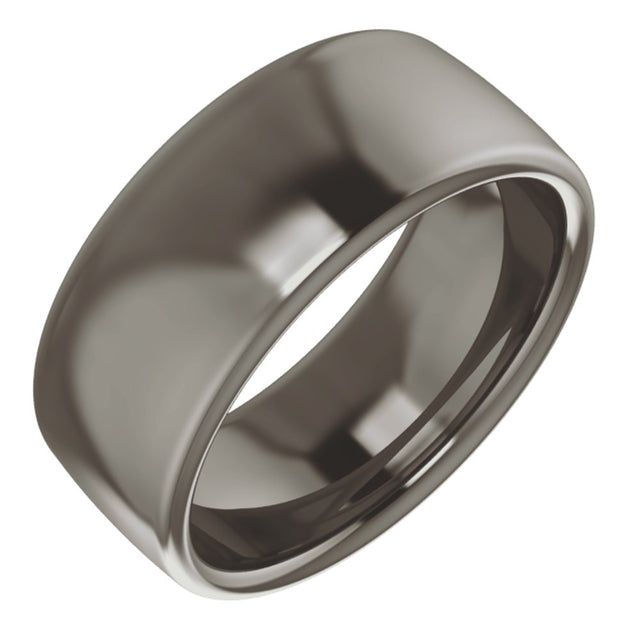 Titanium 8 mm Comfort-Fit Standard Weight European-Style Band Size 9.5