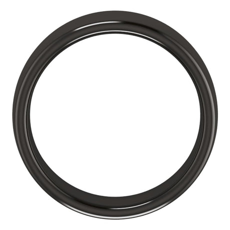 Zirconium 8 mm Comfort-Fit Standard Weight European-Style Band Size 11.5