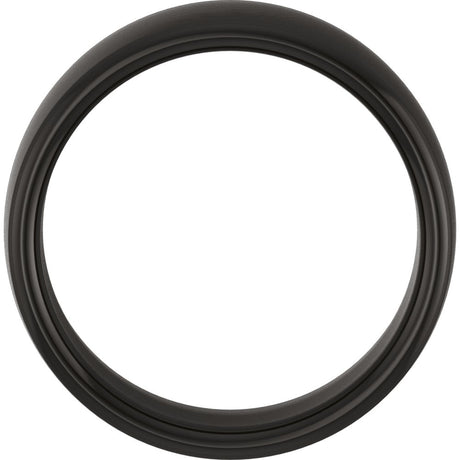 Zirconium 8 mm Comfort-Fit Standard Weight European-Style Band Size 11.5