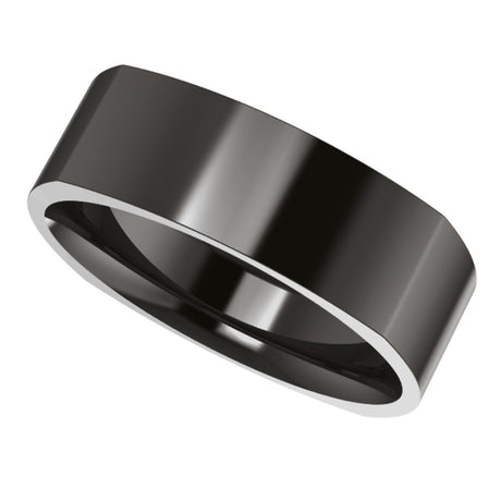 Zirconium 6 mm Comfort-Fit Square Band