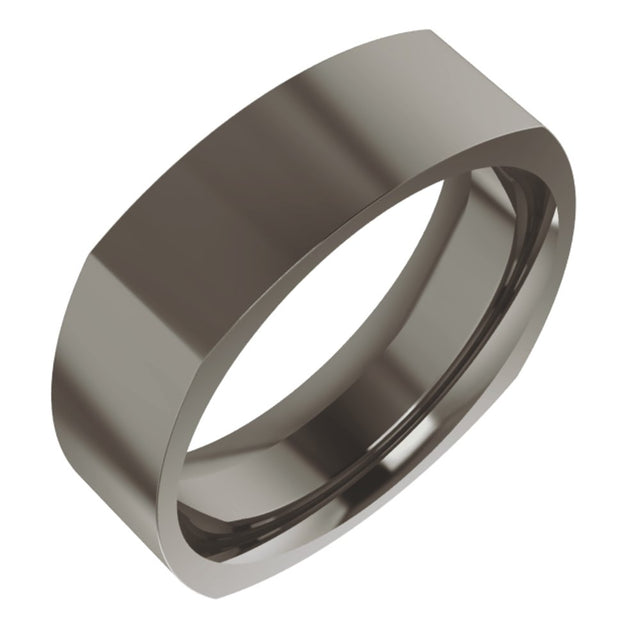 Titanium 6 mm Comfort-Fit Square Band Size 10.5