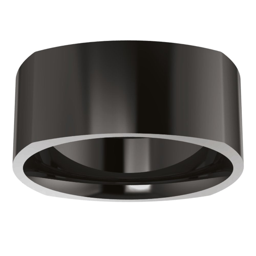 Zirconium 8 mm Comfort-Fit Square Band Size 7