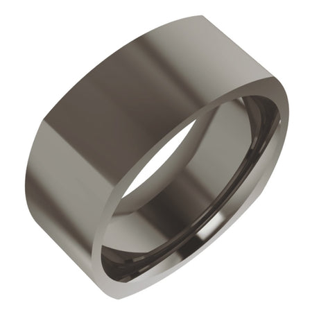 Titanium 8 mm Comfort-Fit Square Band Size 9
