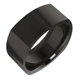 Zirconium 8 mm Comfort-Fit Square Band Size 7