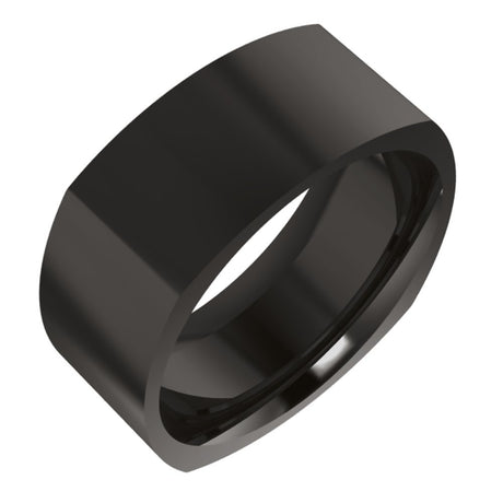 Zirconium 8 mm Comfort-Fit Square Band Size 7