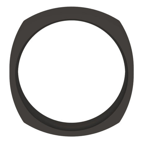 Zirconium 8 mm Comfort-Fit Square Band Size 7