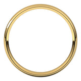 14K Yellow 3 mm Comfort-Fit Lightweight European-Style Band