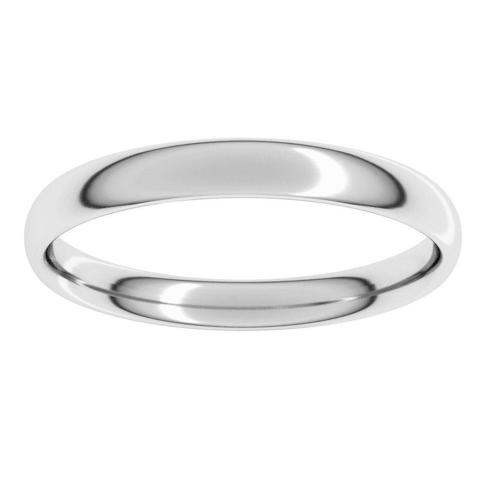 10K White Gold 3 mm Lightweight Comfort-Fit European-Style Band Size 9