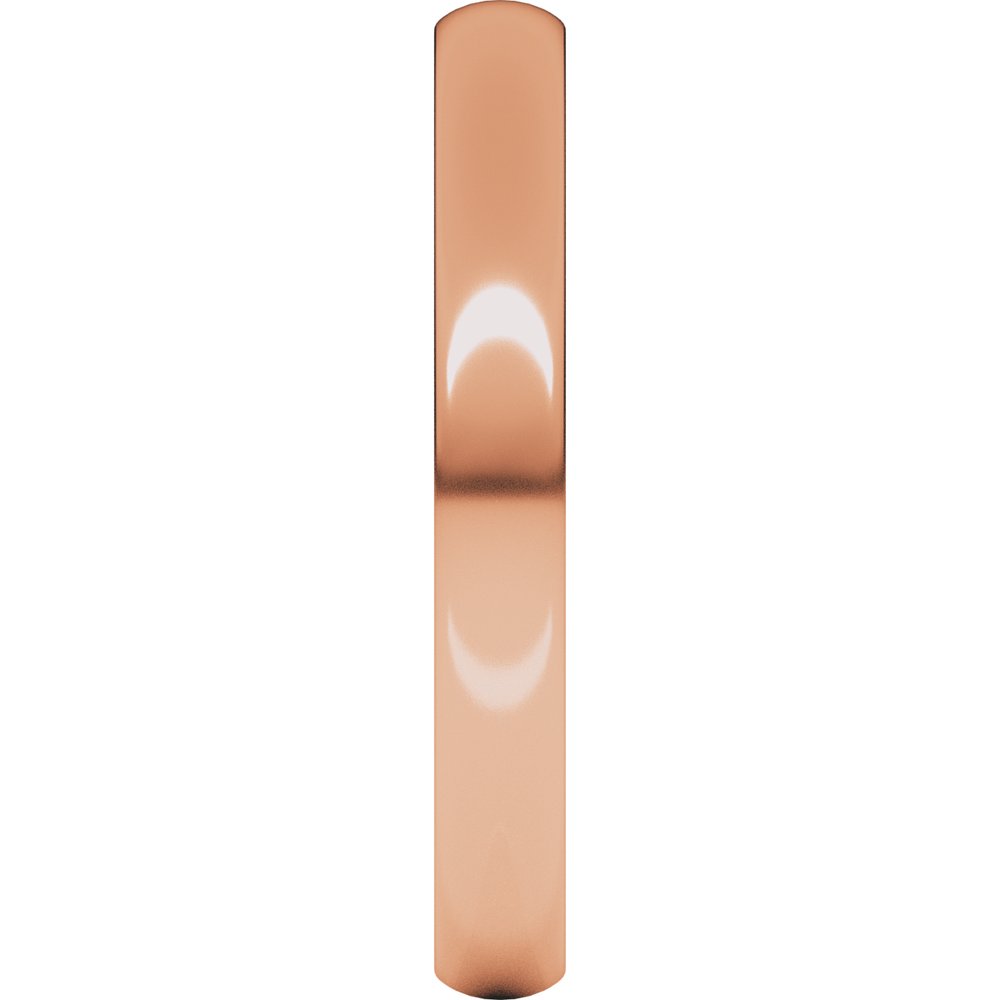 18K Rose 3 mm Comfort-Fit Lightweight European-Style Band Size 9