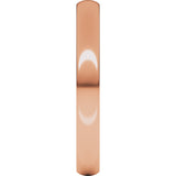 14K Rose 3 mm Lightweight Comfort-Fit European-Style Band Size 8