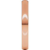 18K Rose Gold 3 mm Lightweight Comfort-Fit European-Style Band Size 7.5