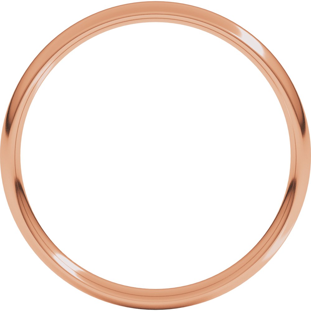 18K Rose Gold 3 mm Lightweight Comfort-Fit European-Style Band Size 7.5