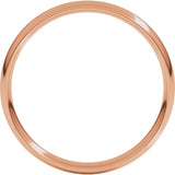 18K Rose Gold 3 mm Lightweight Comfort-Fit European-Style Band Size 7.5