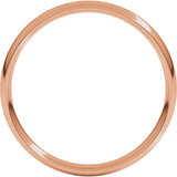14K Rose 3 mm Lightweight Comfort-Fit European-Style Band Size 8