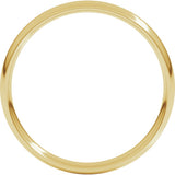 18K Yellow Gold 3 mm Lightweight Comfort-Fit European-Style Band Size 5