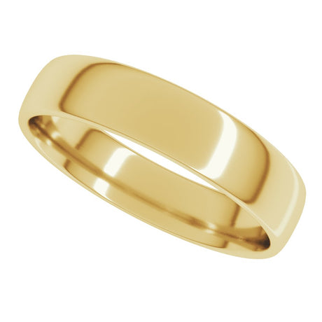 10K Yellow Gold 5 mm Lightweight Comfort-Fit European-Style Band Size 7