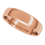 14K Rose Gold 5 mm Lightweight Comfort-Fit European-Style Band Size 9