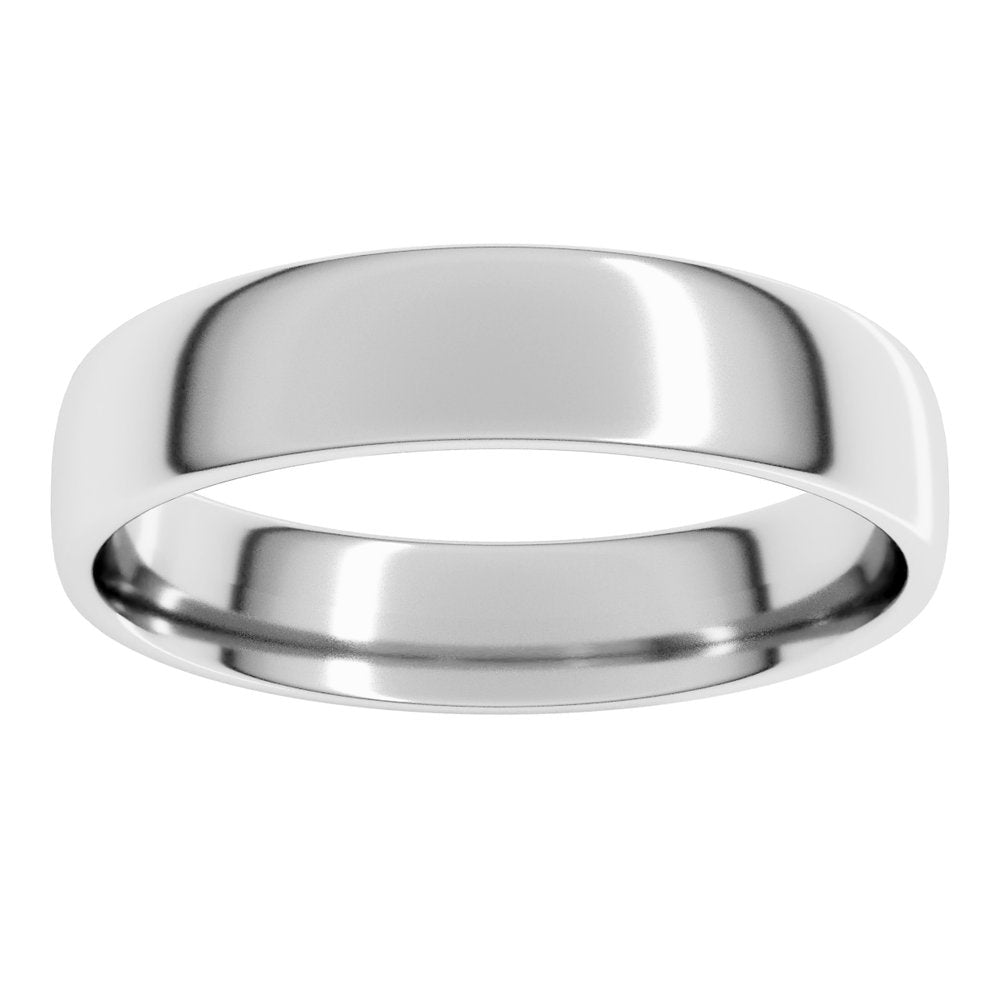 Platinum 5 mm Lightweight Comfort-Fit European-Style Band Size 6