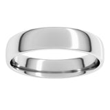 10K White Gold 5 mm Lightweight Comfort-Fit European-Style Band