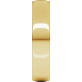 10K Yellow 5 mm Lightweight Comfort-Fit European-Style Band