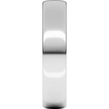 10K White 5 mm Lightweight Comfort-Fit European-Style Band