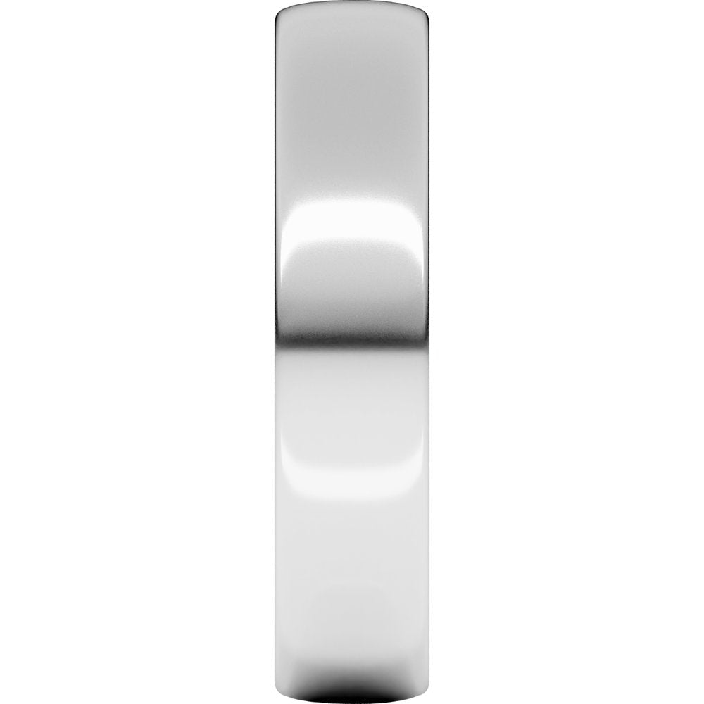 Platinum 5 mm Lightweight Comfort-Fit European-Style Band Size 6