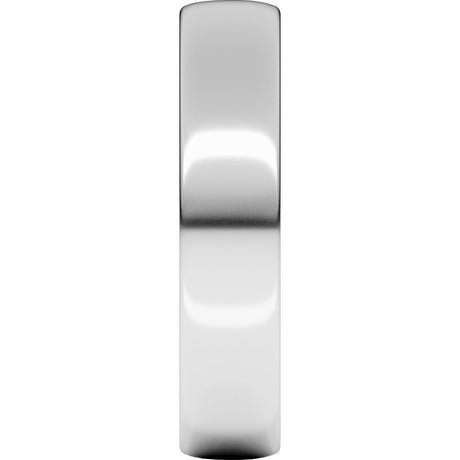 18K White 5 mm Lightweight Comfort-Fit European-Style Band Size 5