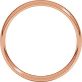 14K Rose 5 mm Comfort-Fit Lightweight European-Style Band Size 6.5