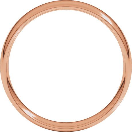 14K Rose 5 mm European Light Band Size 6.5