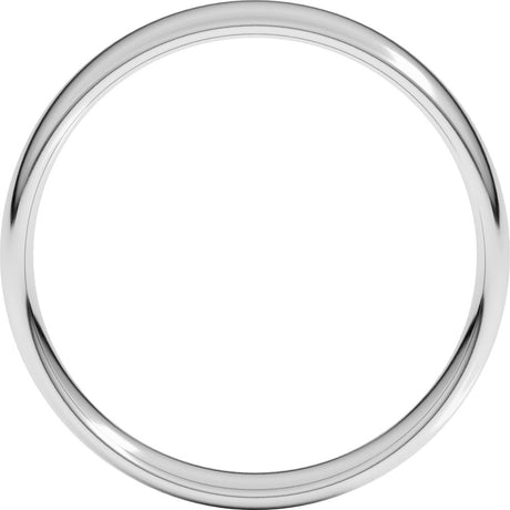 Platinum 5 mm Lightweight Comfort-Fit European-Style Band Size 6