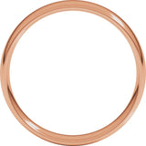 14K Rose Gold 5 mm Lightweight Comfort-Fit European-Style Band Size 9
