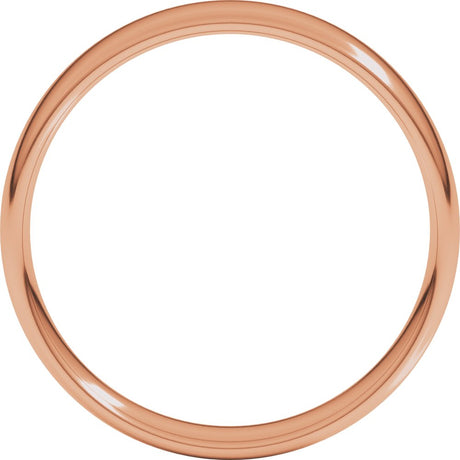 18K Rose Gold 5 mm Lightweight Comfort-Fit European-Style Band Size 8.5