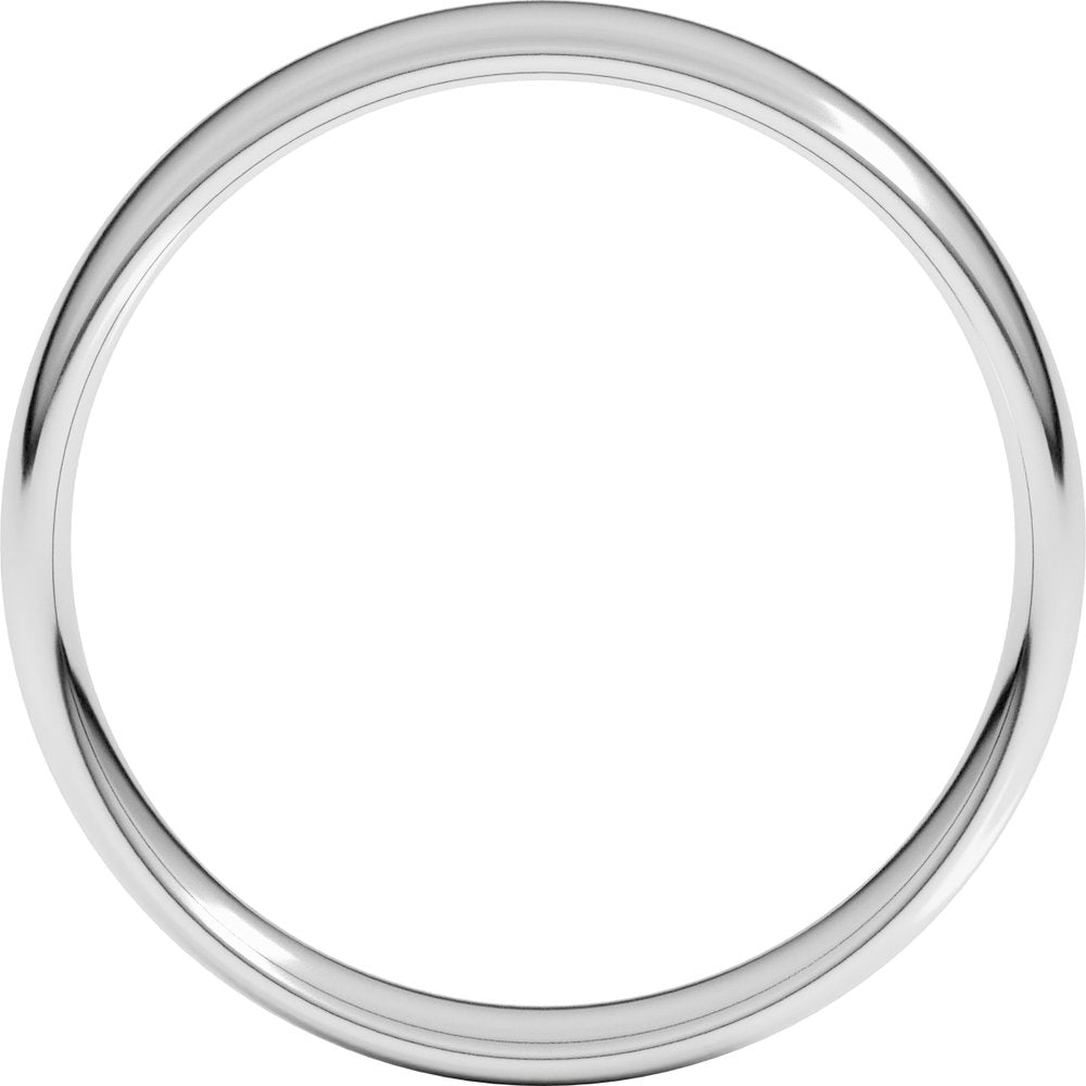Platinum 5 mm Lightweight Comfort-Fit European-Style Band Size 6