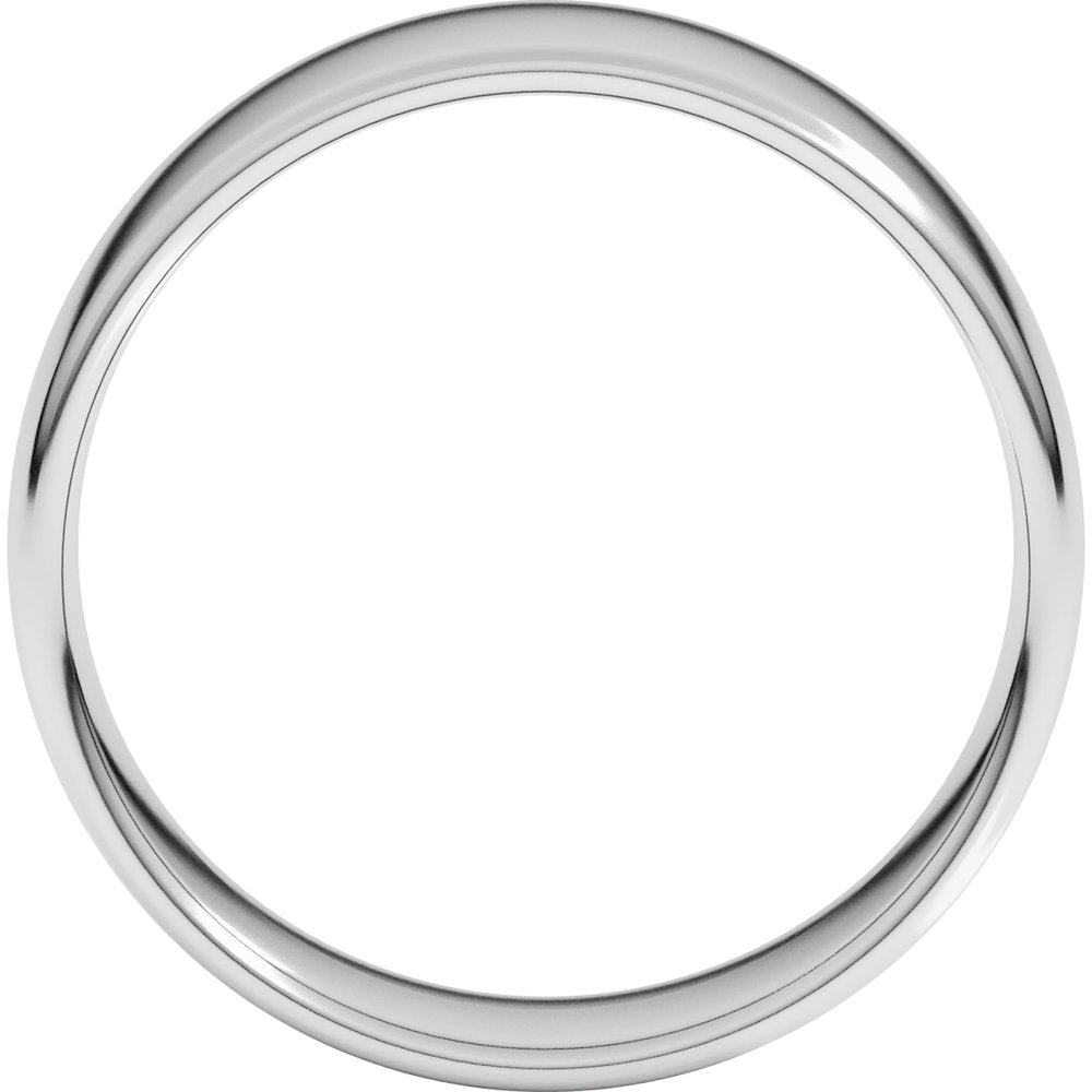 14K White Gold 8 mm Lightweight Comfort-Fit European-Style Band Size 7.5